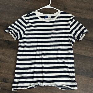 (Worn) H&M white and black striped tee